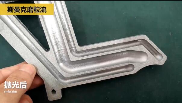 磨粒流對航空3D打印件拋光，切開看效果！